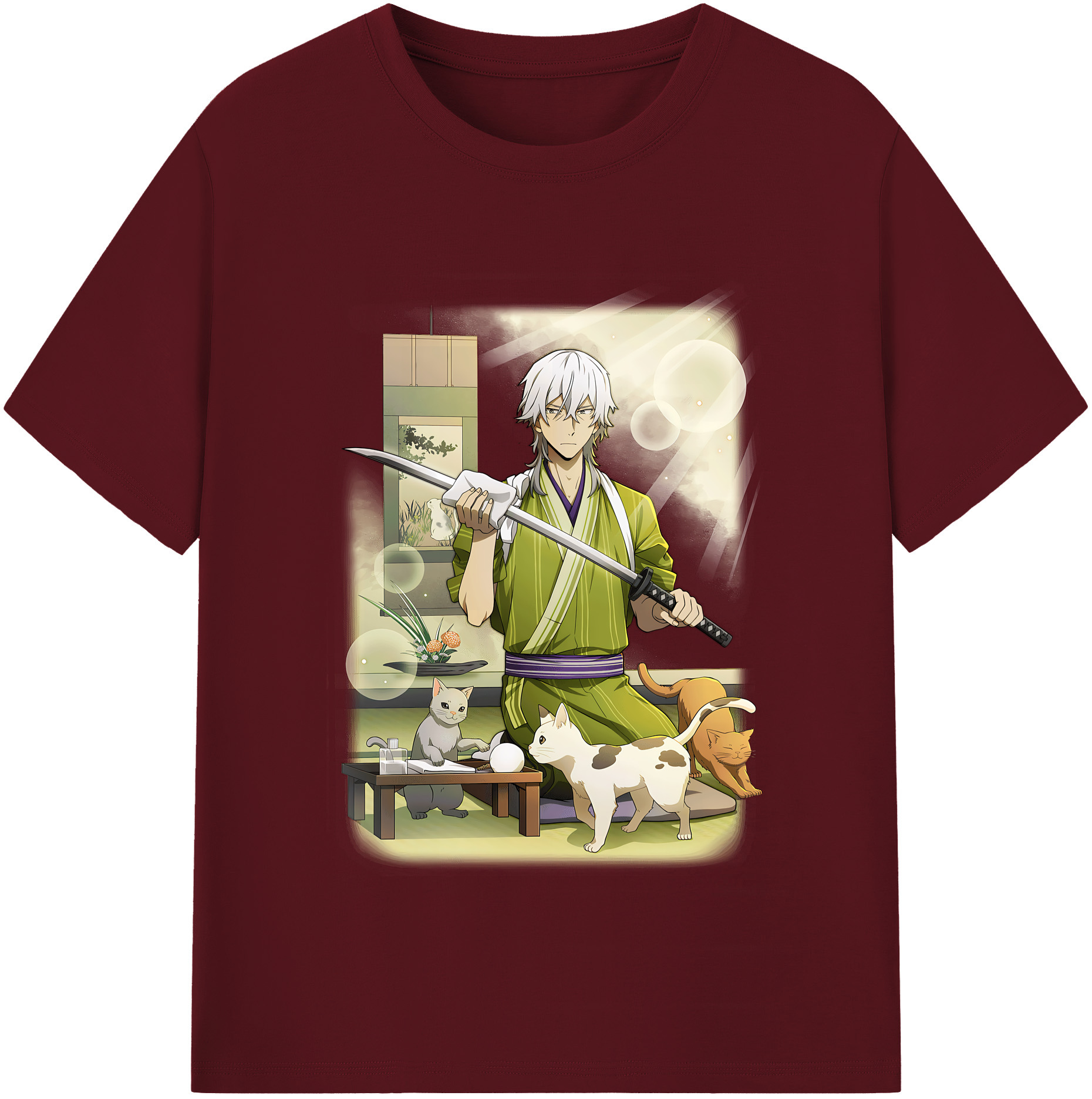 （画像用） 文豪ストレイドッグス Bungo Stray Dogs 綿100％半袖Tシャツ（フロントプリント）